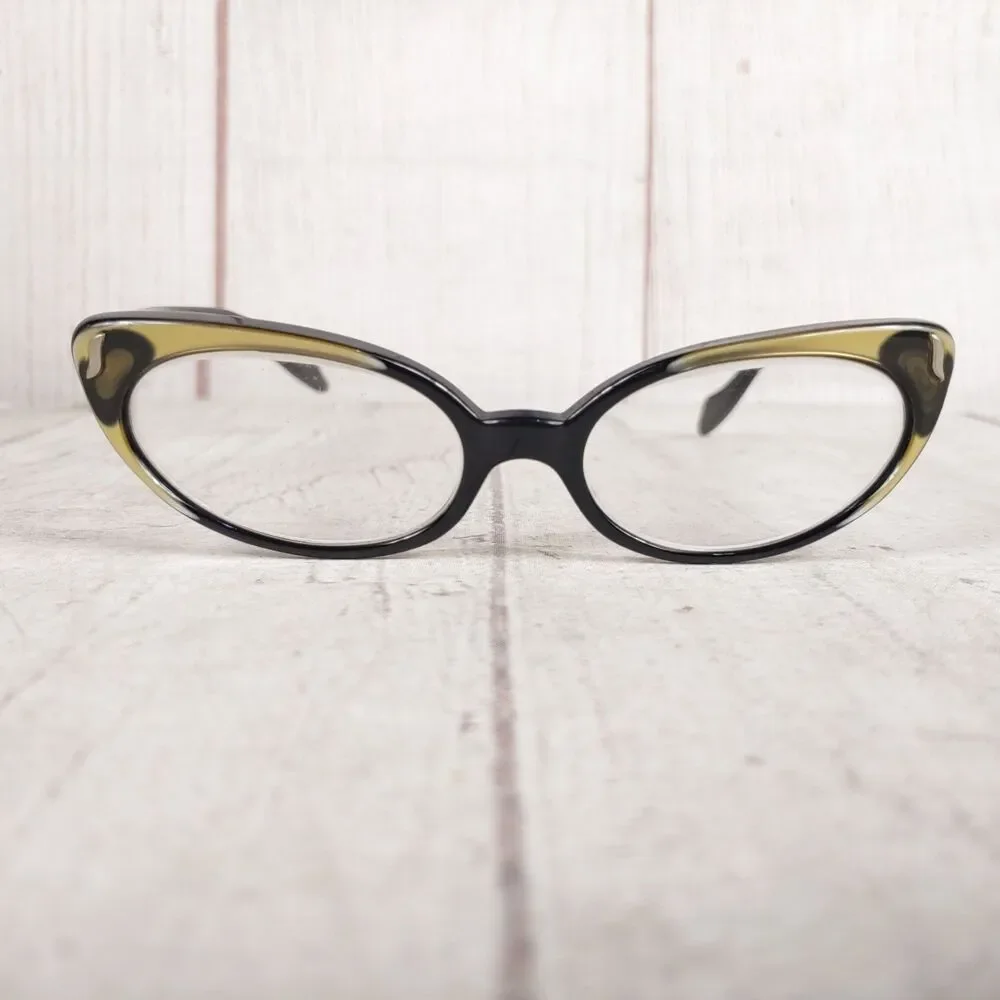 Ward Luv Usa Vintage 1950's Eyeglasses - FRAMES ONLY Cats Eye Women 50-16-5 1/2